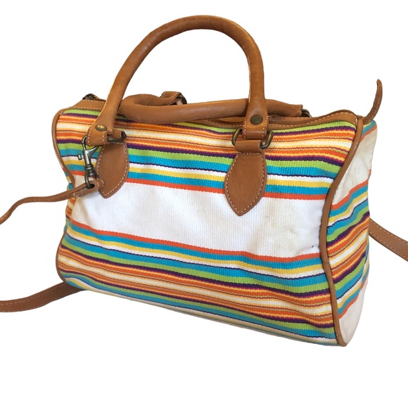 Unisa Canvas Bright Striped Bag - Picture 5 of 13